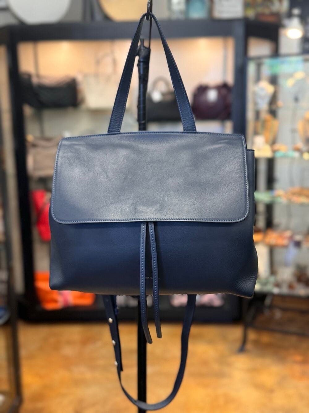 MANSUR GAVRIEL Leather Buckle Strap Top Handle Crossbody Soft Foldover Lady Bag